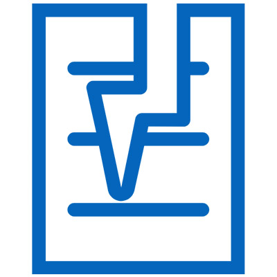 paper with rip down the middle graphic