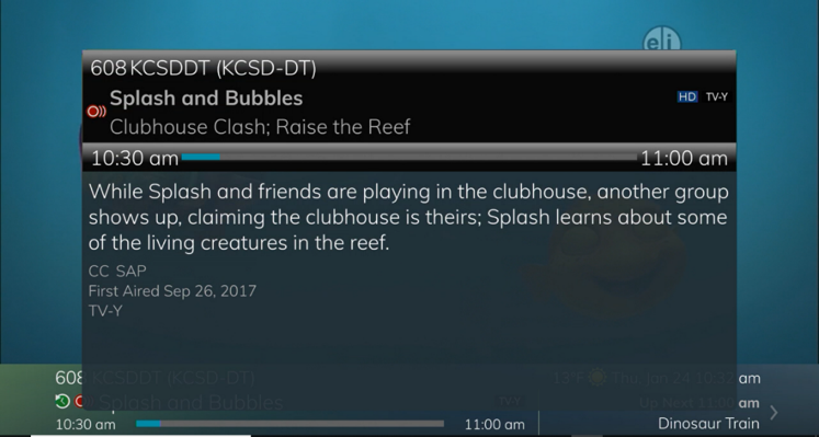 WTCtv INFO button window