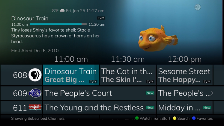 WTCtv Guide view