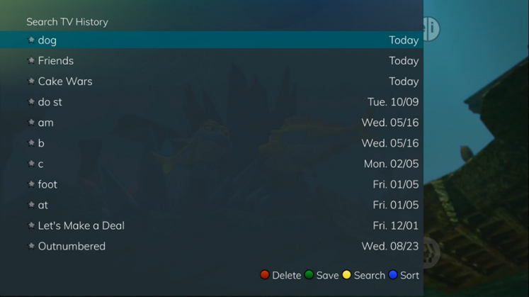 Sorting Recent Searches in Search History