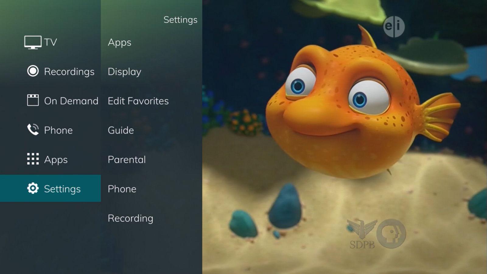 Selecting Settings Option to Change Pin